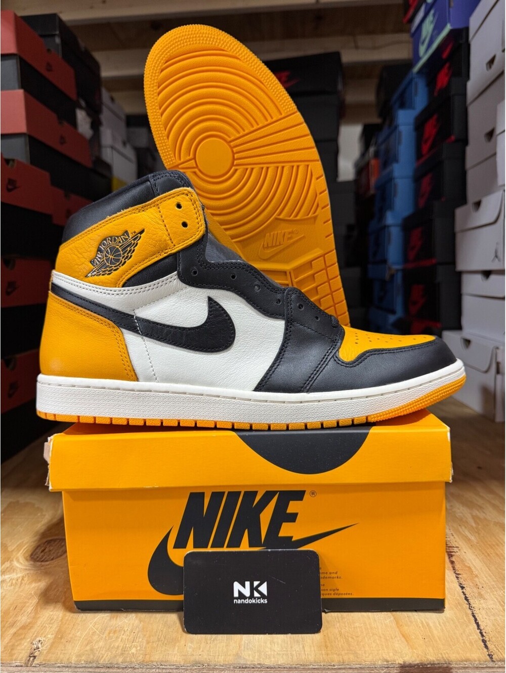 Air Jordan 1 Retro High OG 'Yellow Toe' 555088-711 BRAND NEW MENS SIZE 13